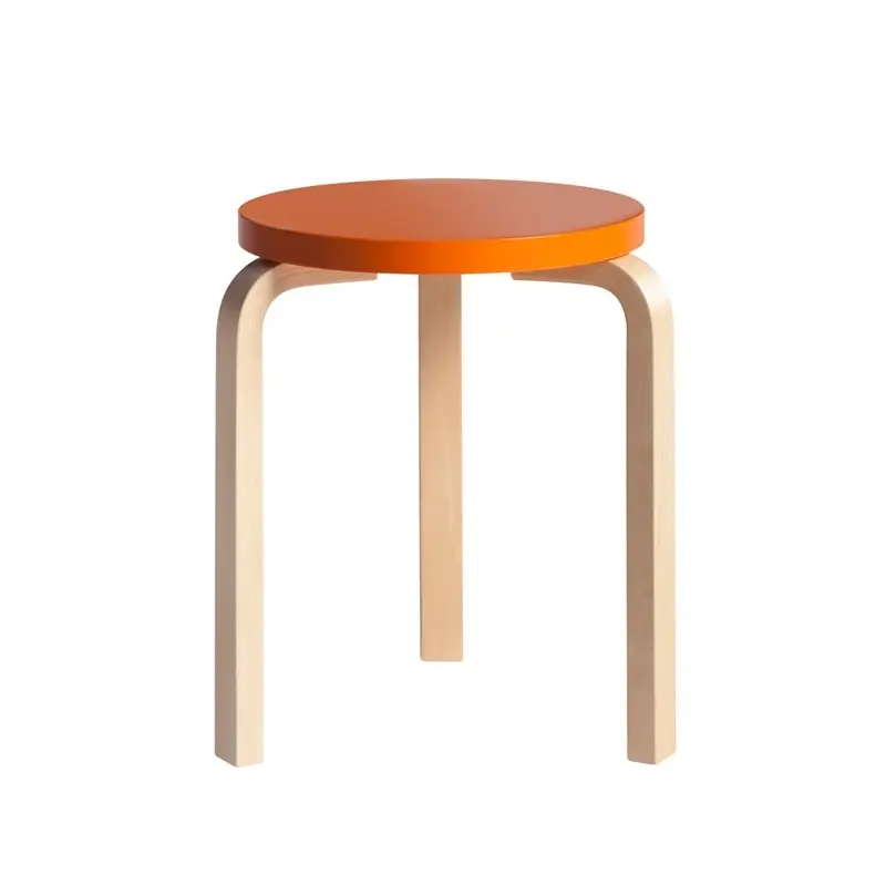 Usine Directe Stool 60 Orange lacquered seatARTEK