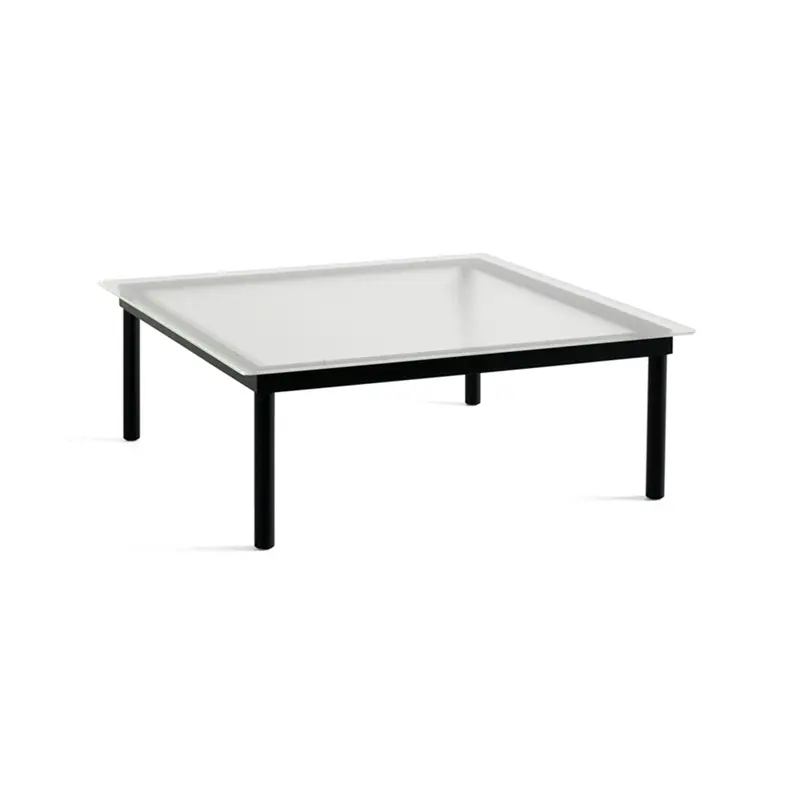 Coffee Table KOFI 100x100 Black/ clear fluted glassHAY Quantité Limitée