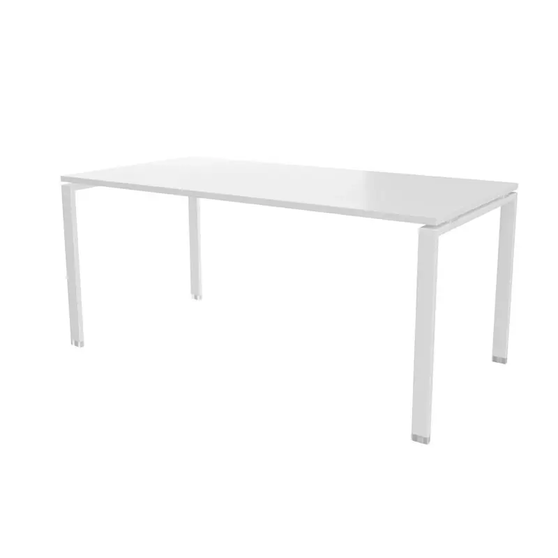 Office Desk ATREO straight legs WhiteSILVERA CONTRACT Authentique