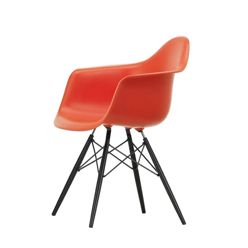 Dining Chair EAMES PLASTIC ARMCHAIR DAW Poppy red REVITRA Retour Gratuit