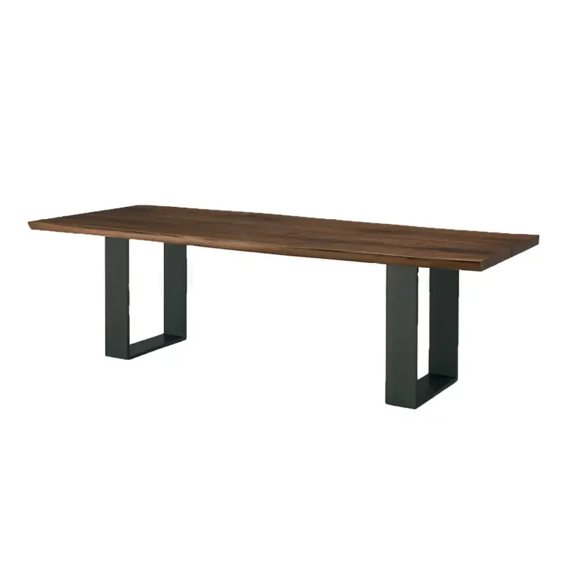 Dining Table NEWTON PLANK Walnut / blackRIVA 1920 Dernier Modèle