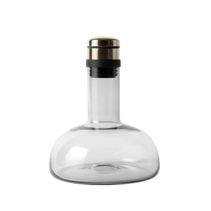 Glassware Decanter WINE BREATHER Smoked/ brassAUDO COPENHAGEN Offre Exclusive