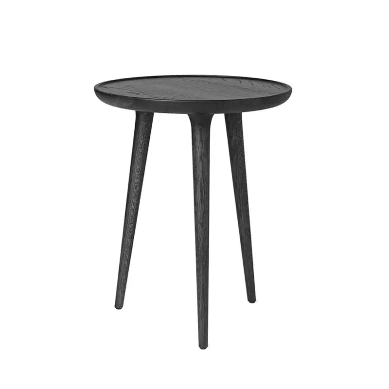 Table d'appoint guéridon ACCENT Medium Chêne teinté noirMATER Petit Prix