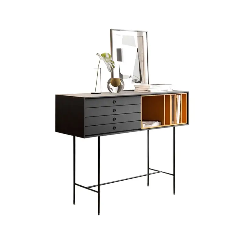 Storage Unit AURA W 132 x H 106 Dark oak / Grey / OchreTREKU Authentique