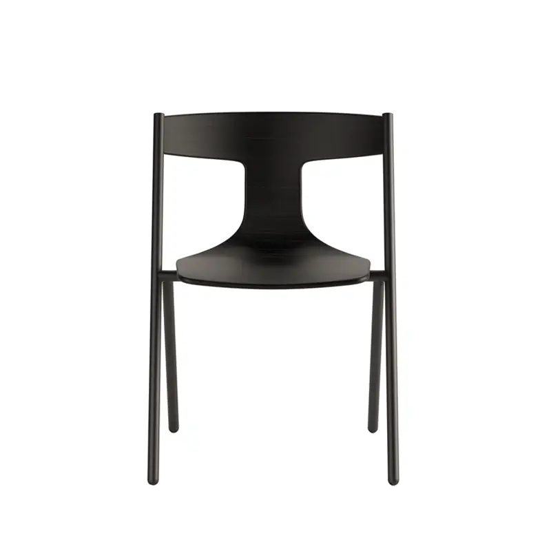 Dining Chair QUADRA stackable Black ashVICCARBE Promotion Saisonnière