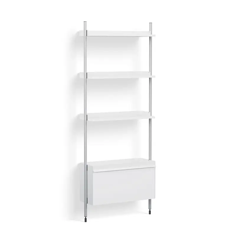 Shelving PIER SYSTEM 131 White/ aluminiumHAY Authentique