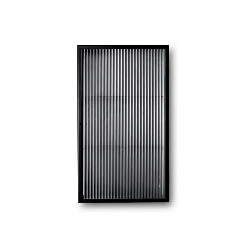 Remise Storage Unit HAZE wall-mounted fluted glass BlackFERM LIVING