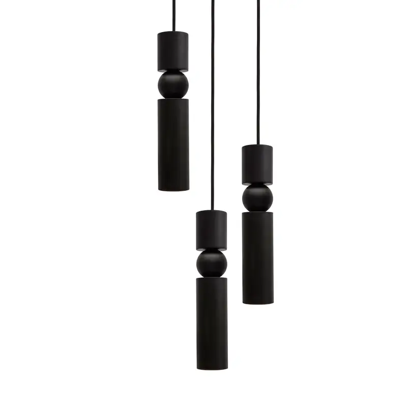 Suspension FULCRUM CHANDELIER 3 PIECES Noir matLEE BROOM Certifié