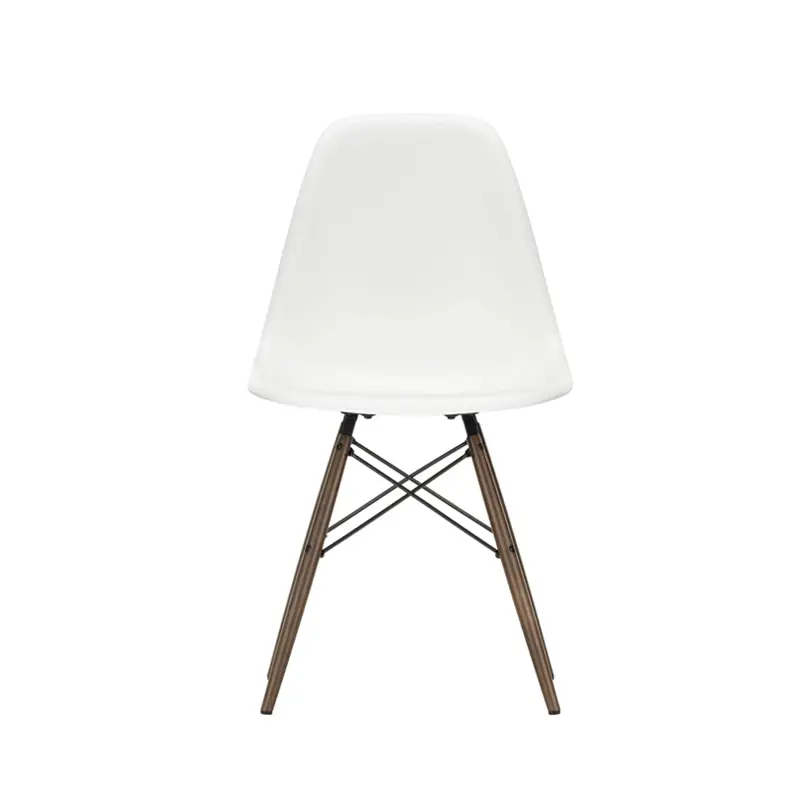 Dining Chair EAMES PLASTIC CHAIR DSW Dark maple WhiteVITRA Prix Bas