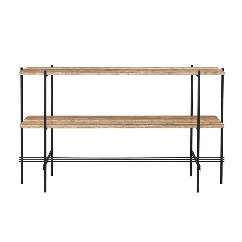 Prix Réduit Console table TS H 72 Warm taupe travertineGUBI