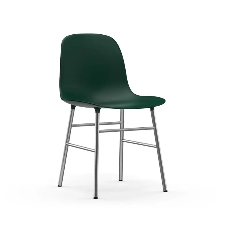Chaise FORM CHAIR piètement chrome VertNORMANN COPENHAGEN Dernière Chance
