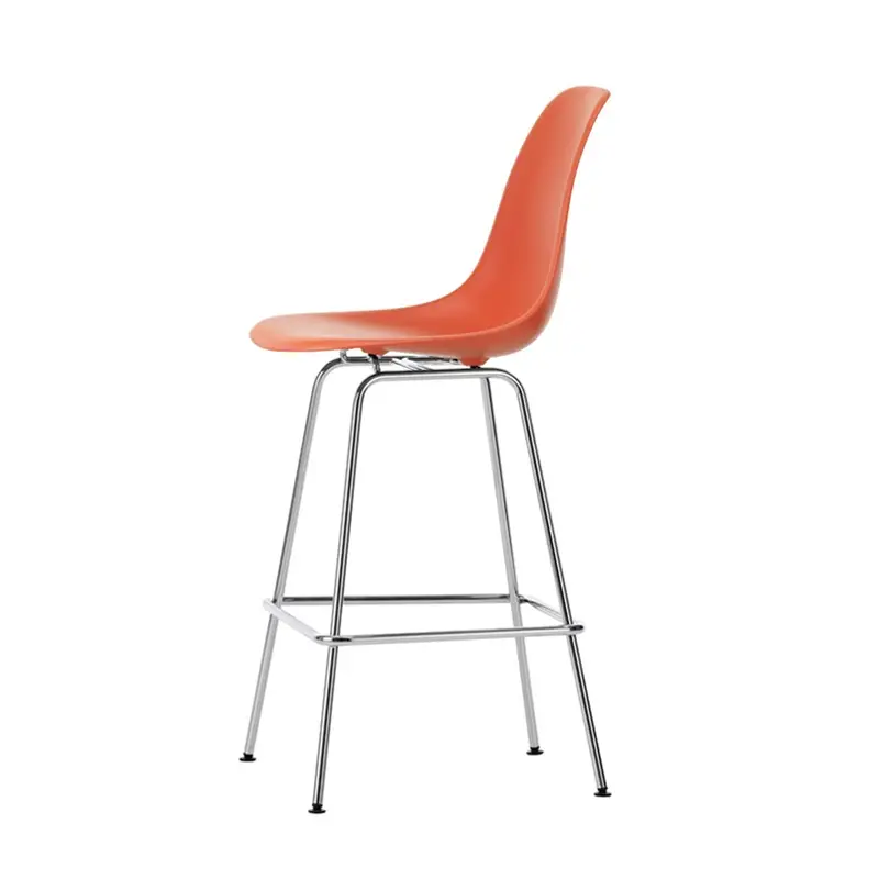 Bar Stool EAMES PLASTIC STOOL Medium Poppy Red REVITRA Pas Cher