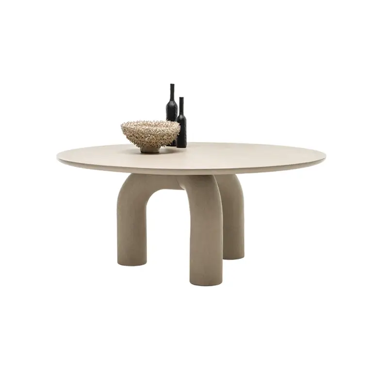 Offre Limitée Table ELEPHANTE Ronde Gris texturéMOGG