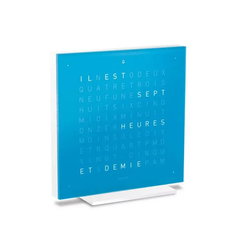 Clock QLOCKTWO EARTH 13.5 Pure Blue Candy Alarm ClockQLOCKTWO Prix Cassé