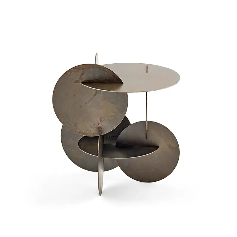 Affaire À Saisir Side Table MONETE Burnished metalGALLOTTI & RADICE