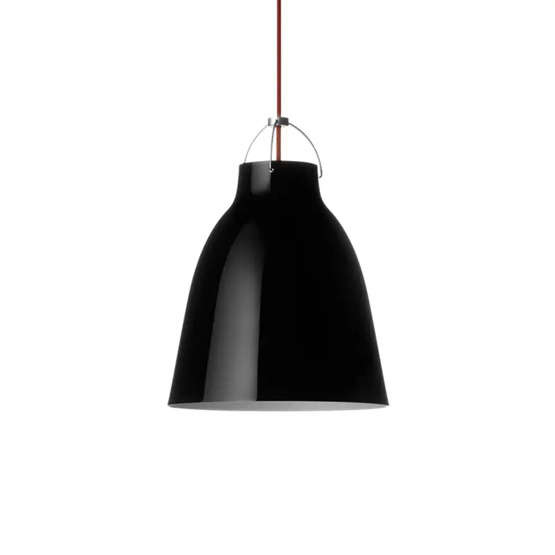 Seulement Aujourd'hui Pendant Light CARAVAGGIO P2 Gloss black/ red cableFRITZ HANSEN