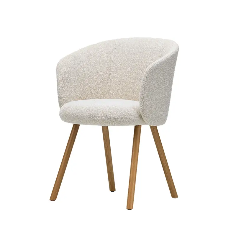 Achat Immédiat Dining Chair MIKADO pieds chêne Nubia 01 ivoire perle/ chêneVITRA