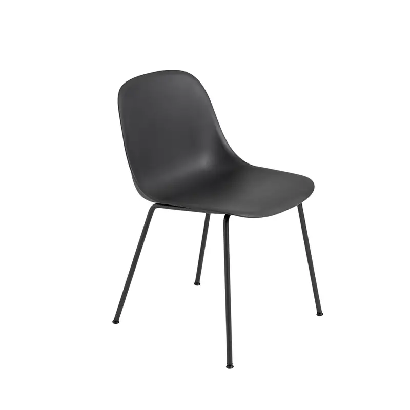 Livraison Express Chaise FIBER CHAIR 4 pieds acier NoirMUUTO