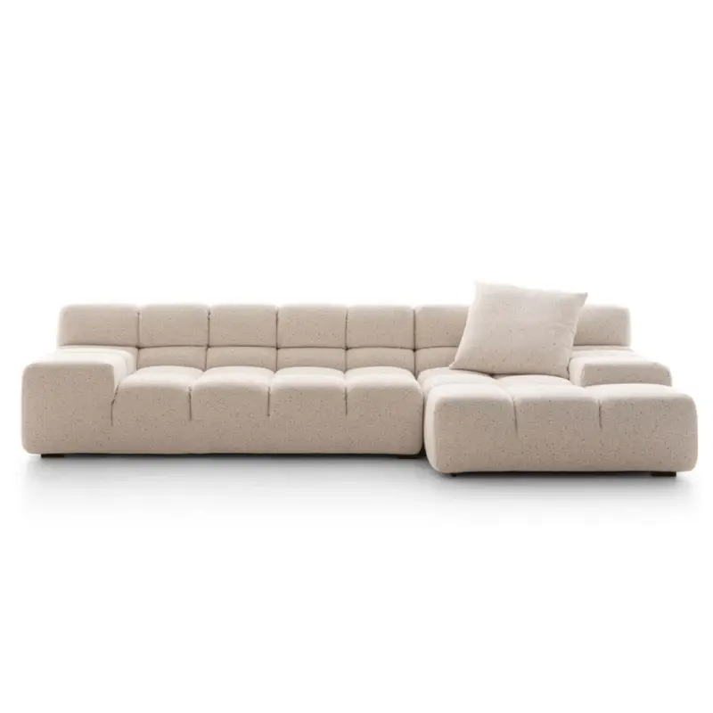Dernier Modèle Canapé TUFTY-TIME angle droit Sambuco Bouclé blancB&B ITALIA