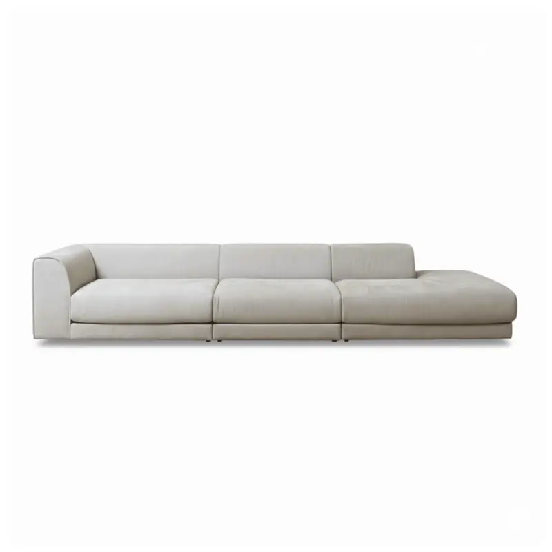 Canapé RAFAEL Cuir Nubuck BeigeBAXTER MADE IN ITALY Soldes