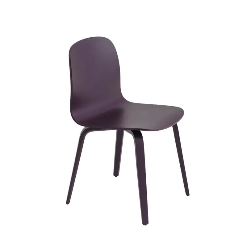 Dining Chair VISU wooden legs Dark PlumMUUTO Achetez Aujourd'hui