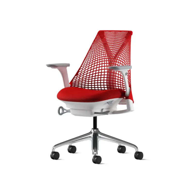 Meilleure Vente Fauteuil de bureau SAYL Rouge Cerise / Aluminium PoliHERMAN MILLER