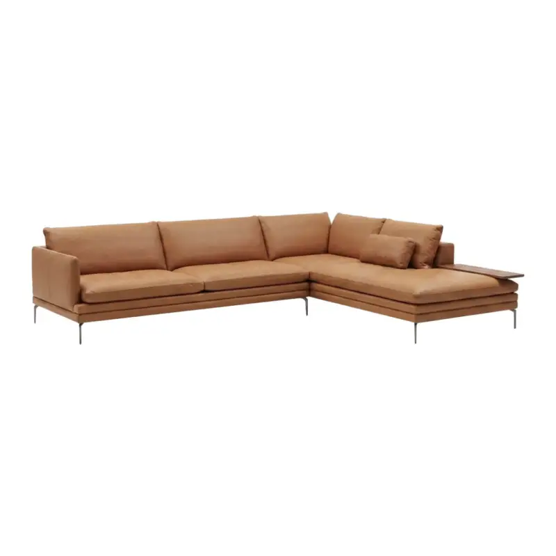 Canapé WILLIAM avec chaise longue Cuir / Noyer CanalettoZANOTTA Expédié Aujourd&rsquo;hui