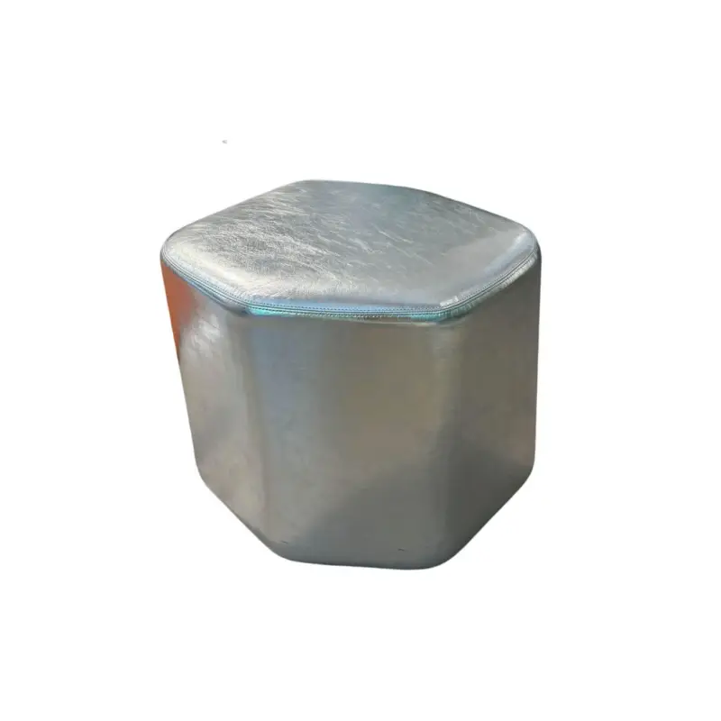 Pouf BEKI L 45 ArgentBAXTER MADE IN ITALY Solde