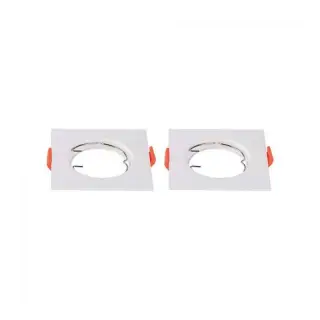 Promotion Saisonnière Lot de 2 Coupelles Fixes Carrées Pour Ampoule LED GU10V-TAC VT-930
