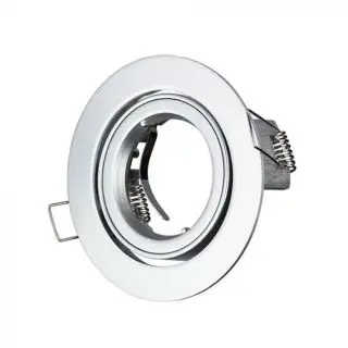 Dernière Chance Coupelle Orientable 1/4 de Tour Ronde Grise Métallisée Ronde Pour Ampoule LED GU10 V-TAC VT-775