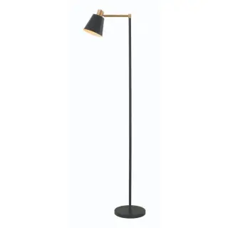 Marque Lampadaire D250 Pour Ampoule LED E27 Noir Mat et Doré Mat ZAMBELIS 20216