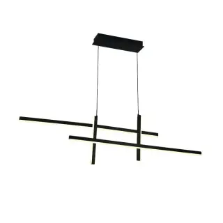 Offre Limitée Suspension Luminaire LED 41W Variable Noir Sablé ZAMBELIS 22023
