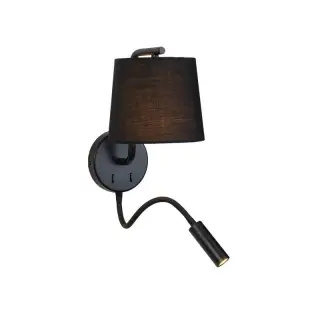 Applique Murale Intérieure Pour Ampoule LED E27 Noir Mat ZAMBELIS H57 Prix Bas