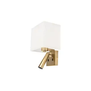 Applique Murale Intérieure Pour Ampoule LED E27 Laiton Brossé et Beige ZAMBELIS H73 Offre Exclusive