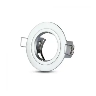 Meilleure Vente Coupelle Fixe 1/4 de Tour Grise Métallisée Ronde Pour Ampoule LED GU10 V-TAC VT-774
