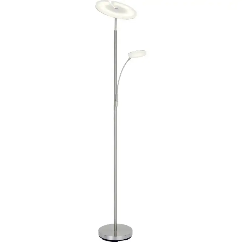 Lumimart | Lampadaire Tiras, plastique/métal, finition nickel, hauteur 180 cm, LED 28 + 5,5 W Commander Vite