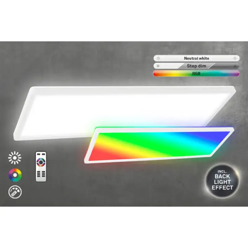 Jusqu'à Épuisement Des Stocks Lumimart | Plafonnier Emma, plastique blanc, RGB, 58 cm