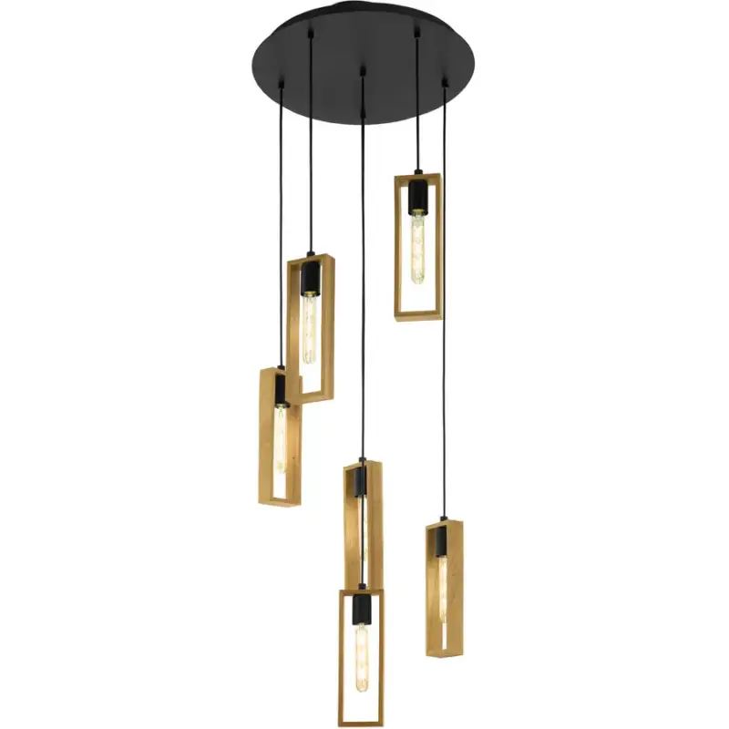 Promotion Lumimart | Suspension Littleton Noir Acier 50 cm 150 cm
