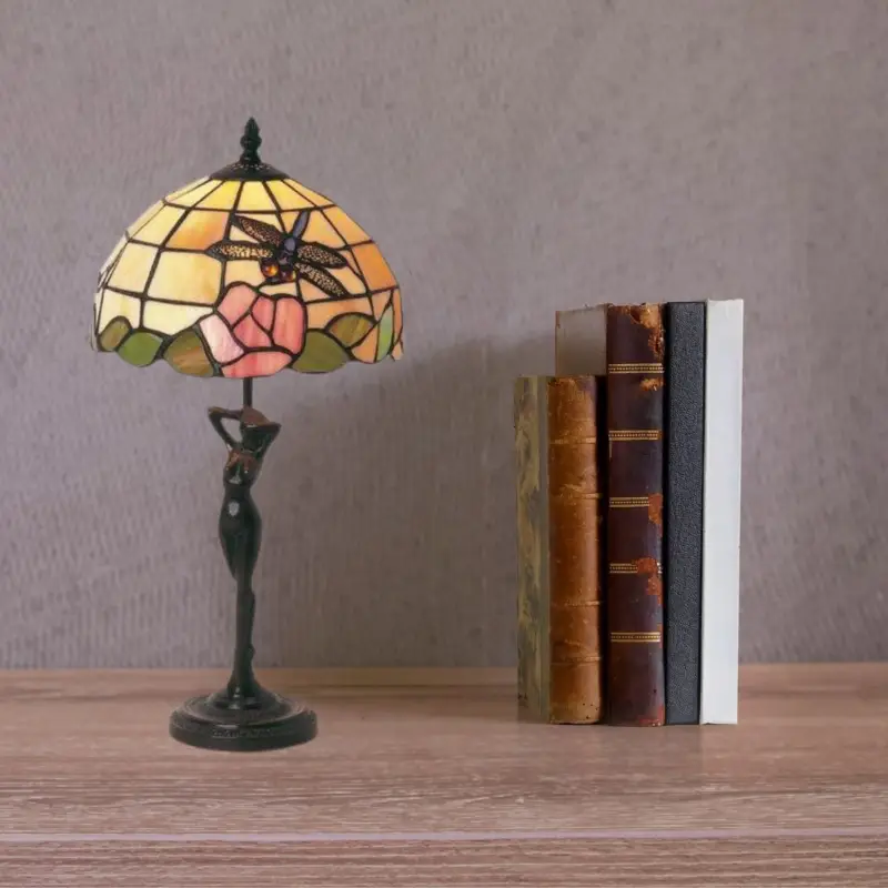 Lampe style Tiffany LIBELLULE 1xE14 D25 Top Vente