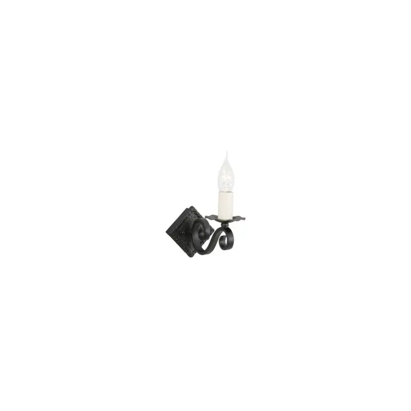 Applique Murale Rectory H 11cm 1x60W Noir Petit Prix