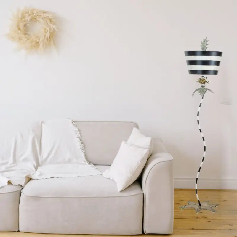 Lampadaire South Beach 1x100W Or et Noir Commande En Gros
