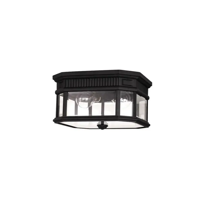 Plafonnier Cotswold 2x60W Noir Expédié Aujourd'hui