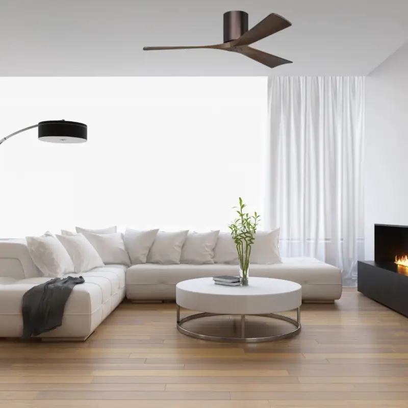 Ventilateur de Plafond Irene-3H 132cm Bronze Brilliant Noyer Réduction