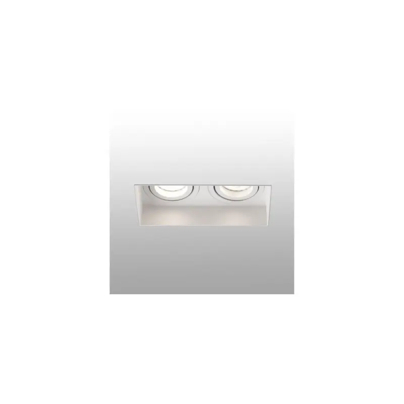 Super Prix Encastré Intérieur Hyde Blanc Carré Orientable L164 2x8W GU10 LED