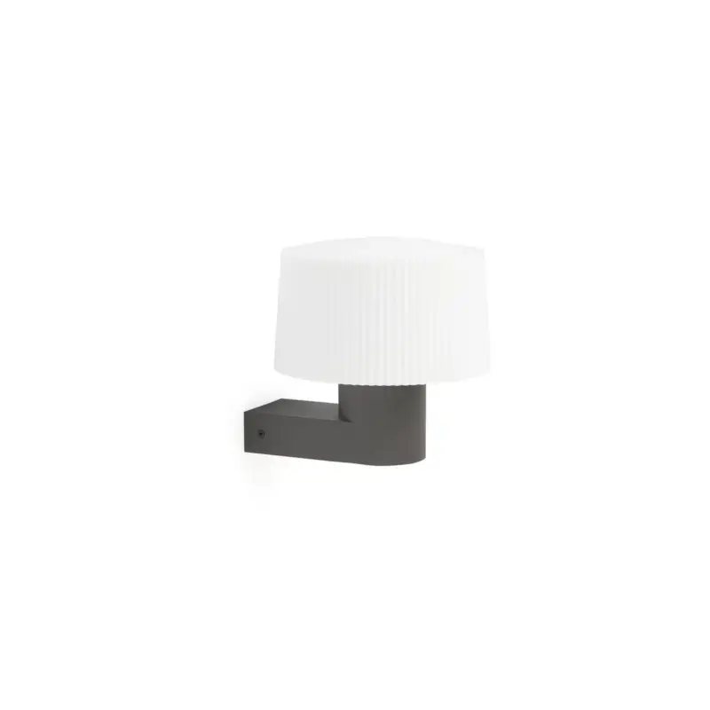 Offre Exclusive Applique Murale Extérieure Muffin Gris foncé 1x15W E27 H230