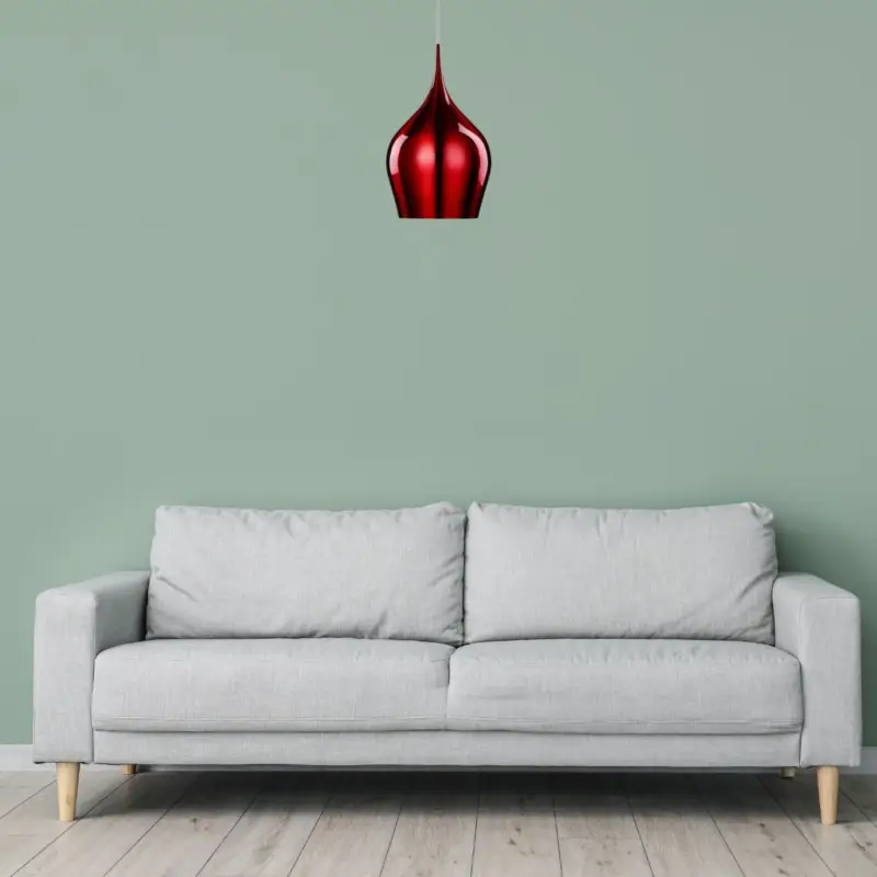 Suspension Vibrant 1x10W E27 Vin Rouge Acheter Direct