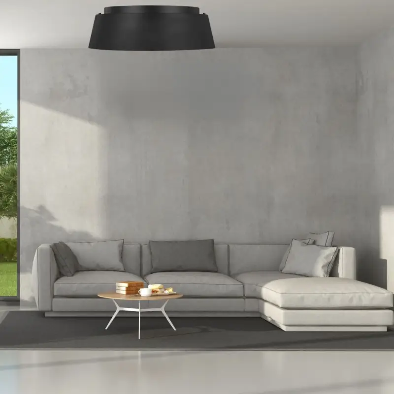 Plafonnier Asher 3x60W Noir Prix Réduit