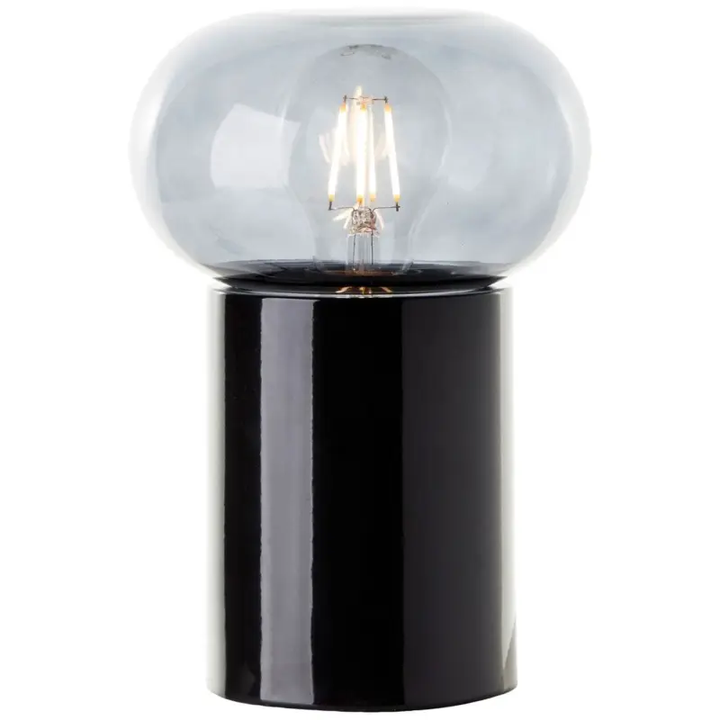 Lampe KNUT 1x25W E27 Noir dépoli-verre fumé Nouvel Arrivage