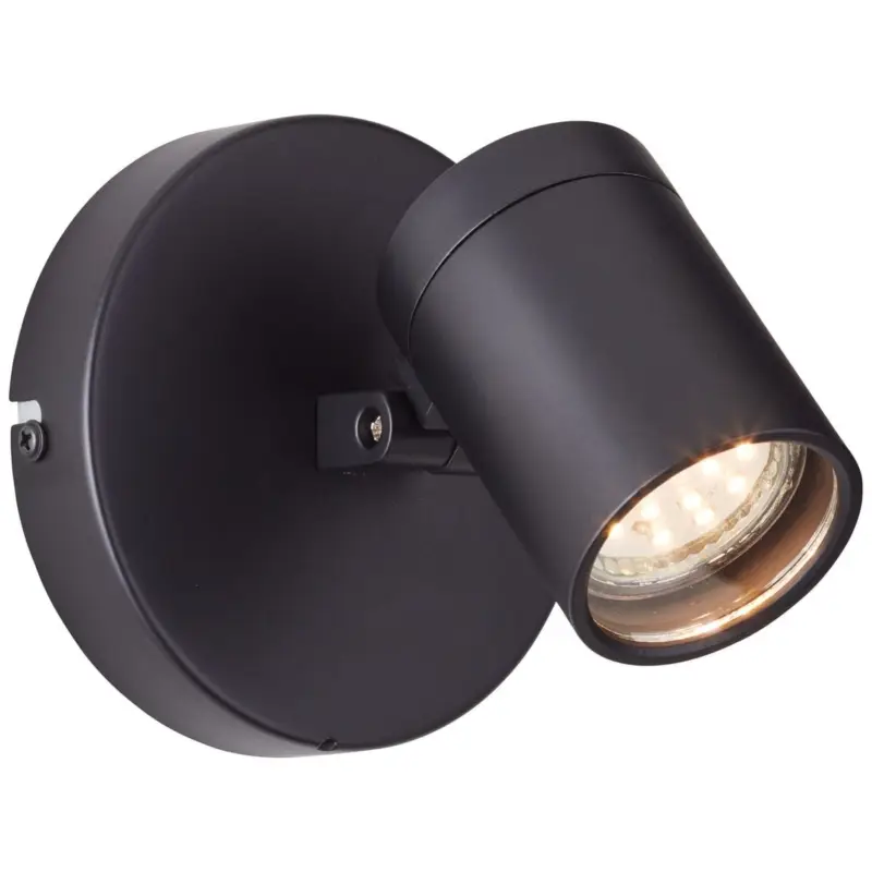 Quantité Limitée Applique Salle de Bain ALESSIA 1x5W GU10 Noir dépoli