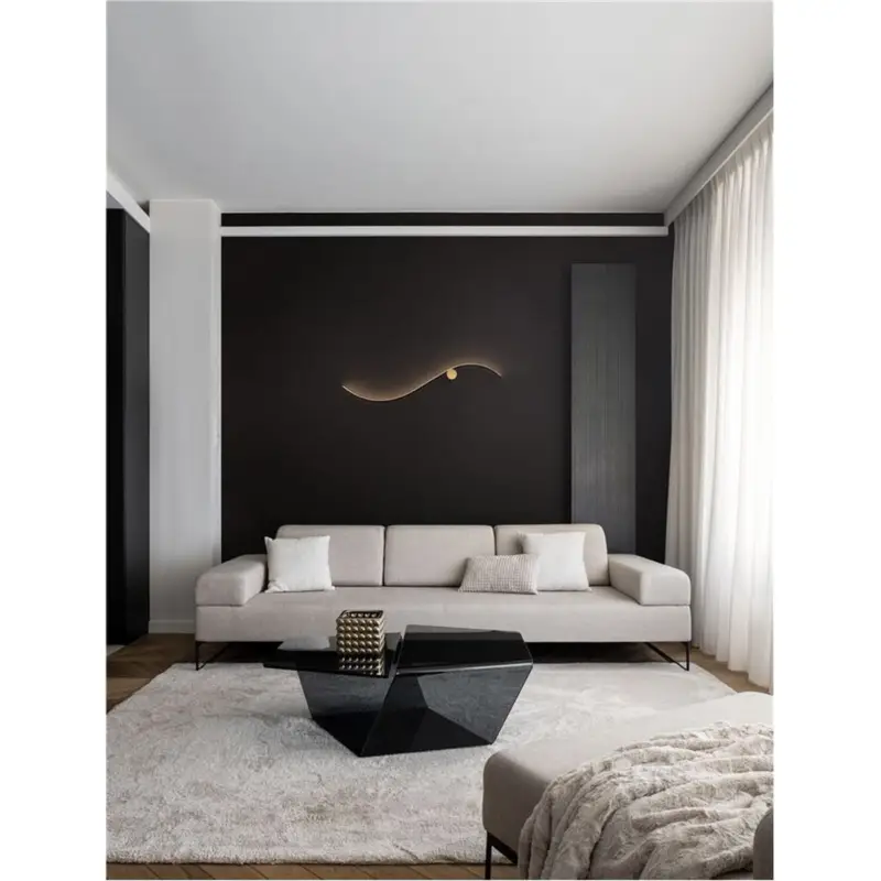 Prix Réduit Applique murale WAVE Or et noir 20W LED